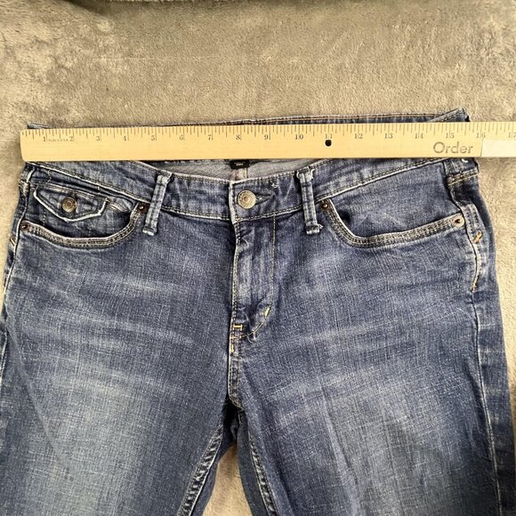 Banana Republic Jeans Womens 8 Blue Stretch Denim Straight Leg Classic Fit Pants - Picture 6 of 16